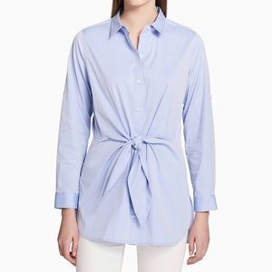 Like New - White Calvin Klein Tie Shirt